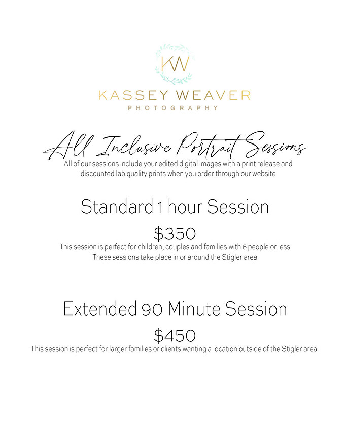 2026 Pricing - Basic Session